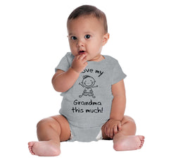 Love My Grandma Romper Bodysuit-Direct To Garment Print-Brisco Baby