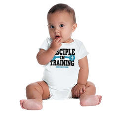 Disciple In Training Romper Bodysuit-Direct To Garment Print-Brisco Baby