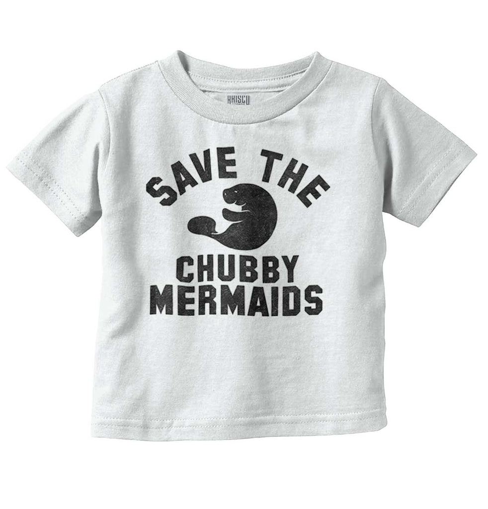 Chubby Mermaid Infant Toddler T Shirt-Direct To Garment Print-Brisco Baby