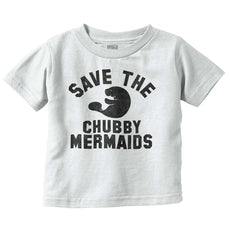 Chubby Mermaid Infant Toddler T Shirt-Direct To Garment Print-Brisco Baby