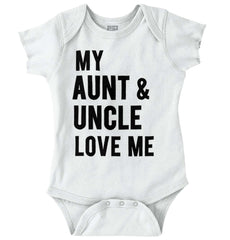 Aunt And Uncle Love Me Romper Bodysuit-Direct To Garment Print-Brisco Baby