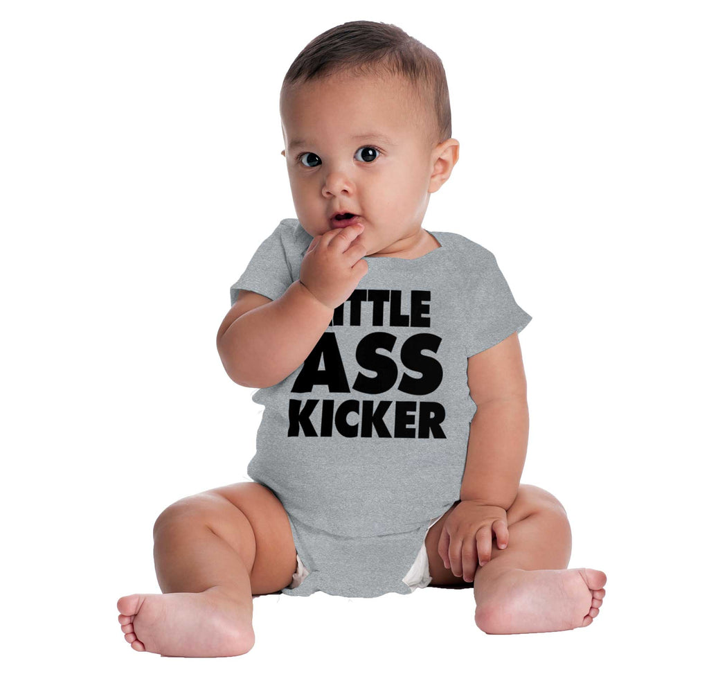 Little Ass Kicker Romper Bodysuit-Direct To Garment Print-Brisco Baby