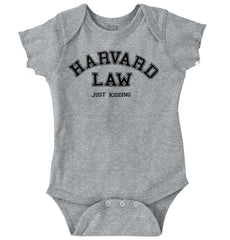 Harvard Law Romper Bodysuit-Direct To Garment Print-Brisco Baby