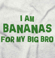 I Am Bananas For My Big Bro Infant Baby Bib-Direct To Garment Print-Brisco Baby