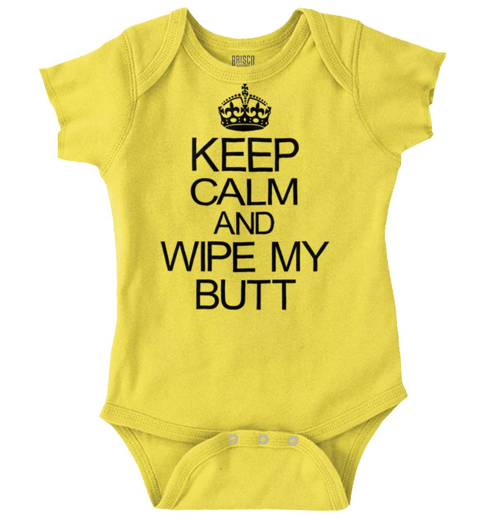 Wipe My Butt Romper Bodysuit-Direct To Garment Print-Brisco Baby