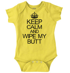 Wipe My Butt Romper Bodysuit-Direct To Garment Print-Brisco Baby
