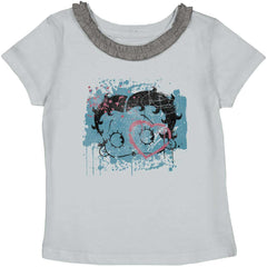Creative Betty Toddler Ruffled Trim T-Shirt-Direct To Garment Print-Brisco Baby