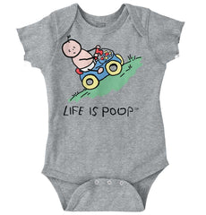 Uphill Baby Car Romper Bodysuit-Direct To Garment Print-Brisco Baby