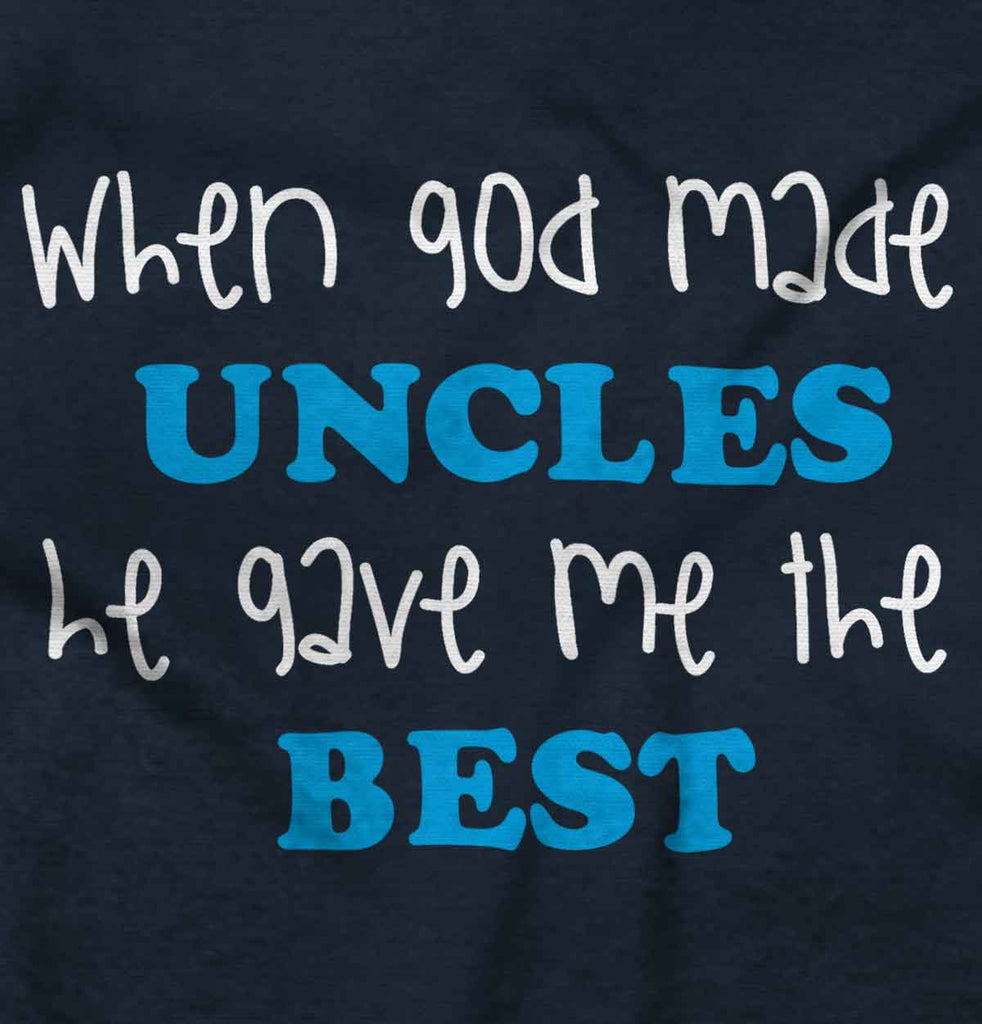 When God Made Uncles Romper Bodysuit-Direct To Garment Print-Brisco Baby