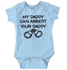 Arrest Your Daddy Romper Bodysuit-Direct To Garment Print-Brisco Baby