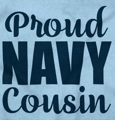 Proud Navy Cousin Infant Baby Bib-Direct To Garment Print-Brisco Baby