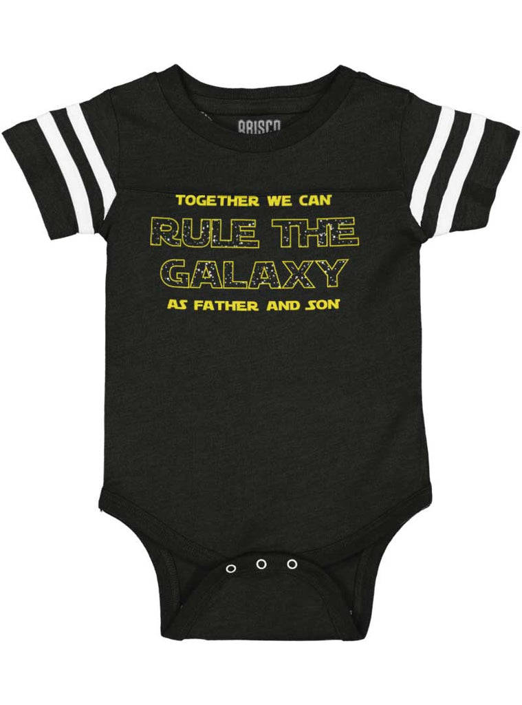 Rule The Galaxy Football Romper Bodysuit-Direct To Garment Print-Brisco Baby