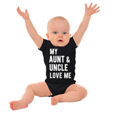 Aunt And Uncle Love Me Romper Bodysuit-Direct To Garment Print-Brisco Baby