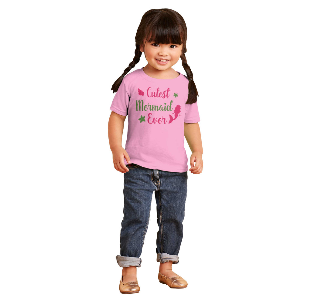 Cutest Mermaid Ever Infant Toddler T Shirt-Direct To Garment Print-Brisco Baby