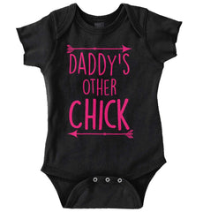 Daddy's Other Chick Romper Bodysuit-Direct To Garment Print-Brisco Baby