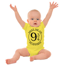 Meet Platform 9 3/4 Romper Bodysuit-Direct To Garment Print-Brisco Baby