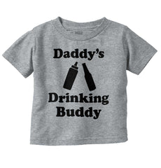 Drinking Buddy Infant Toddler T Shirt-Direct To Garment Print-Brisco Baby