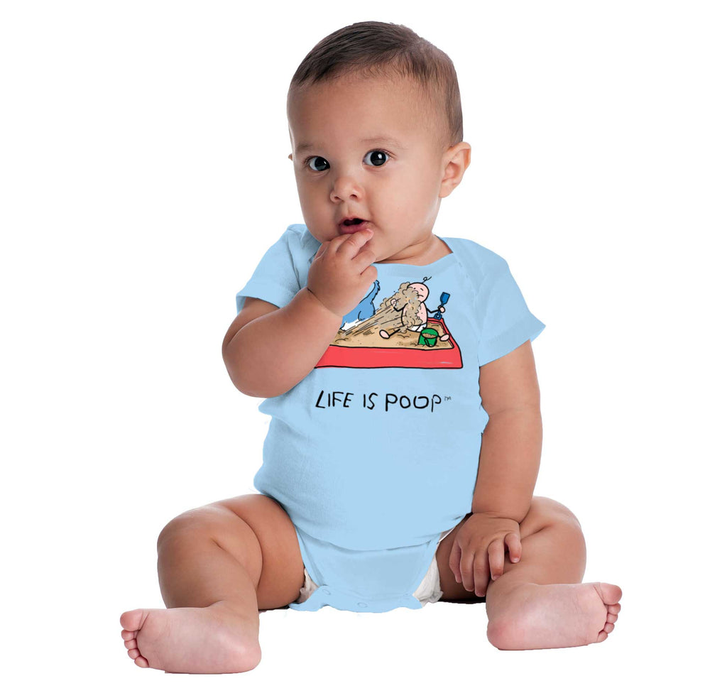 Dog Sandbox Romper Bodysuit-Direct To Garment Print-Brisco Baby
