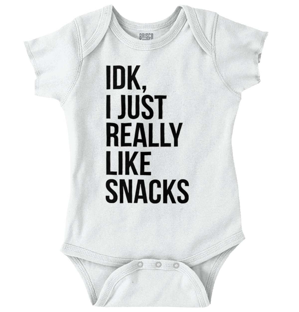 Really Like Snacks Romper Bodysuit-Direct To Garment Print-Brisco Baby