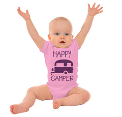 Happy Camper Romper Bodysuit-Direct To Garment Print-Brisco Baby