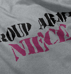 Proud Army Niece Infant Toddler T Shirt-Direct To Garment Print-Brisco Baby