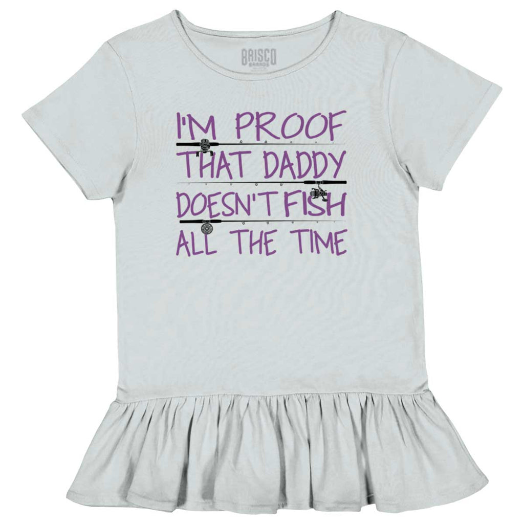 Fish All The Time Toddler Ruffle Bottom Tee-Direct To Garment Print-Brisco Baby