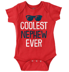 Coolest Nephew Ever Romper Bodysuit-Direct To Garment Print-Brisco Baby