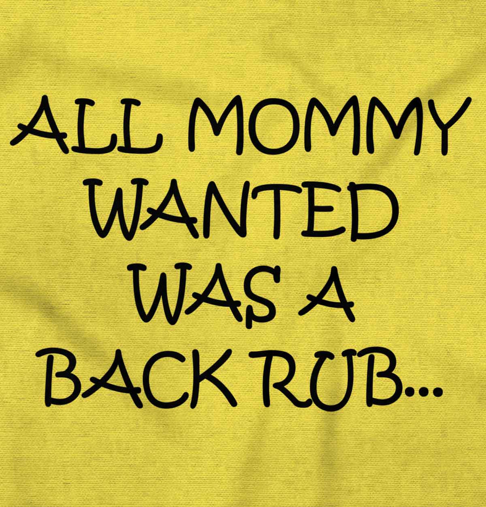 Mommy Backrub Romper Bodysuit-Direct To Garment Print-Brisco Baby