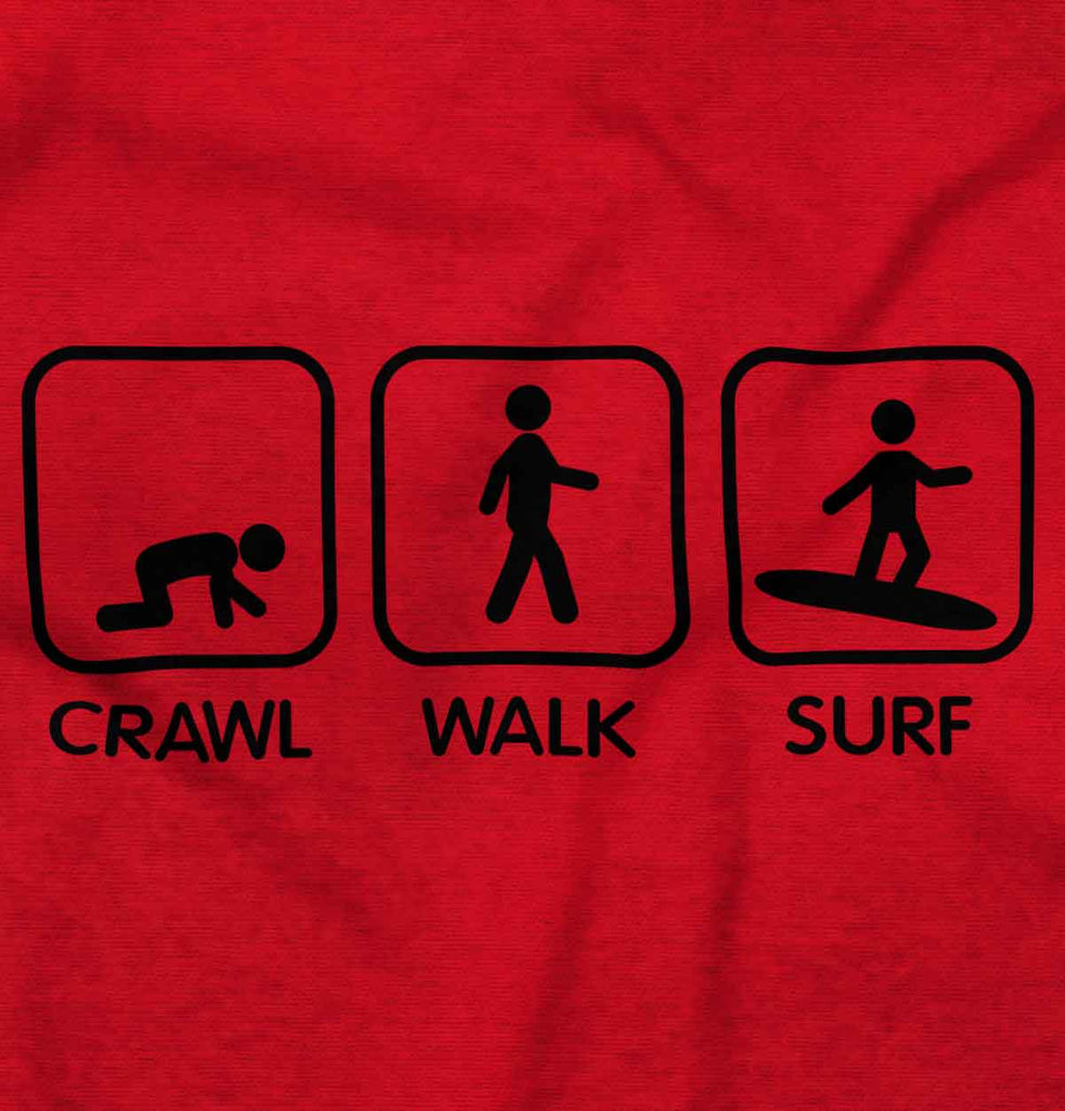 Crawl Walk Surf Toddler Pullover Hoodie-Direct To Garment Print-Brisco Baby