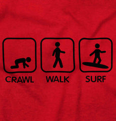 Crawl Walk Surf Toddler Pullover Hoodie-Direct To Garment Print-Brisco Baby