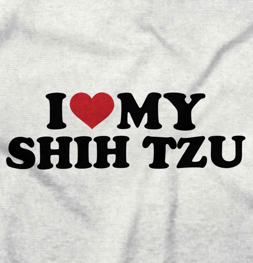 I Love My Shih Tzu Romper Bodysuit-Direct To Garment Print-Brisco Baby