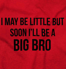 I May Be Little But Soon I'll Be A Big Bro Romper Bodysuit-Direct To Garment Print-Brisco Baby