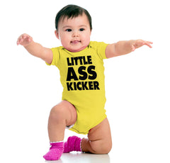 Little Ass Kicker Romper Bodysuit-Direct To Garment Print-Brisco Baby