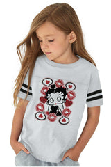 Betty In Love Toddler Football Jersey Tee-Direct To Garment Print-Brisco Baby