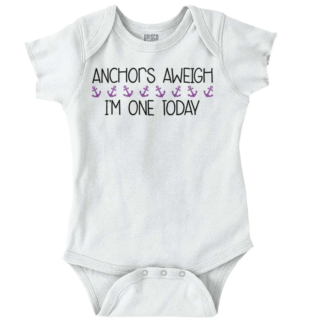 Anchors Aweigh Romper Bodysuit-Direct To Garment Print-Brisco Baby