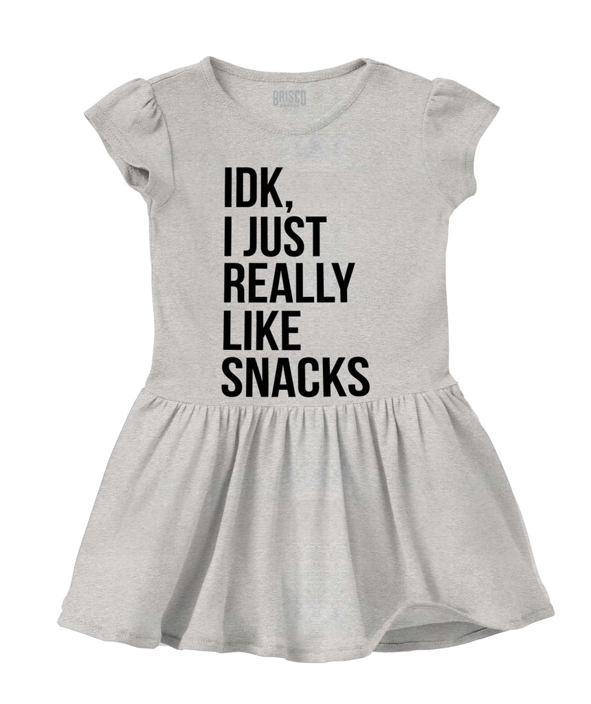 Really Like Snacks Solid Baby Infant Dress-Direct To Garment Print-Brisco Baby