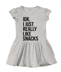 Really Like Snacks Solid Baby Infant Dress-Direct To Garment Print-Brisco Baby