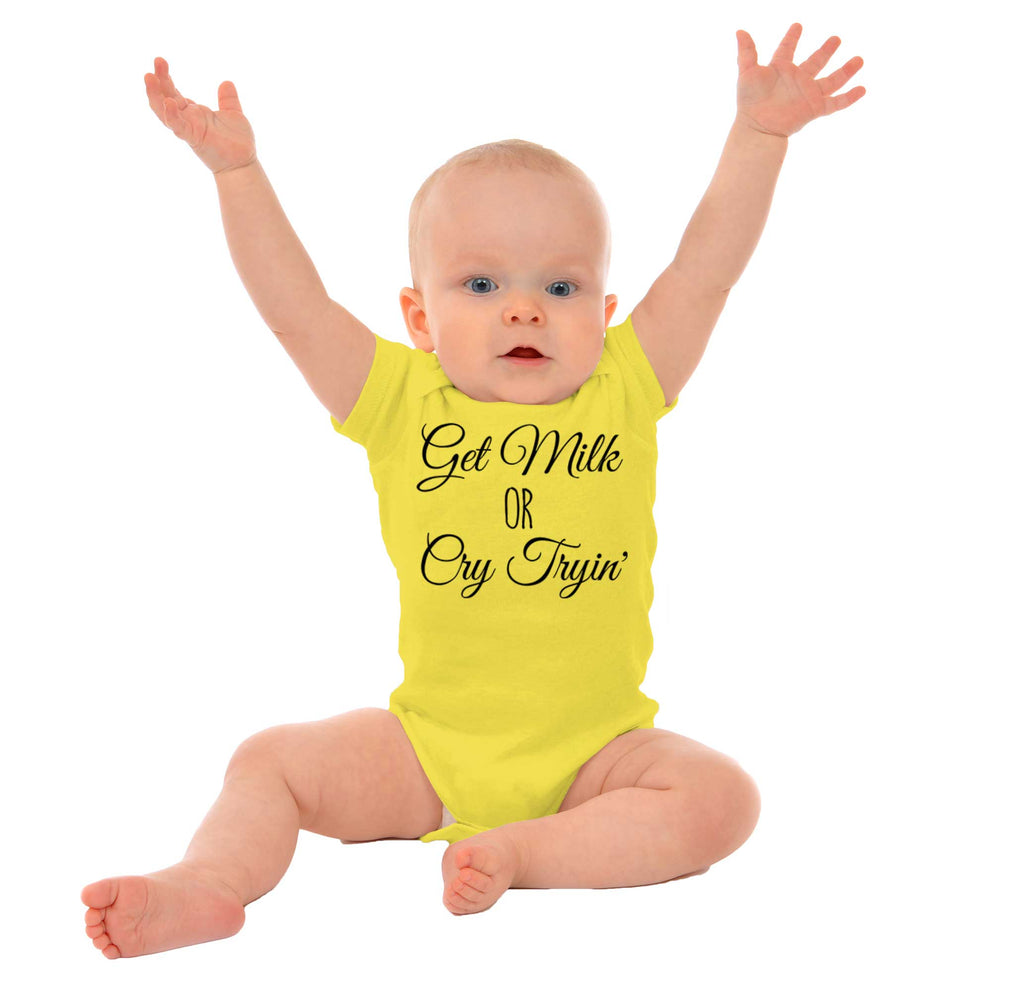 Get Milk Romper Bodysuit-Direct To Garment Print-Brisco Baby
