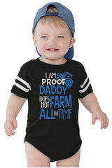 Farm All The Time Football Romper Bodysuit-Direct To Garment Print-Brisco Baby