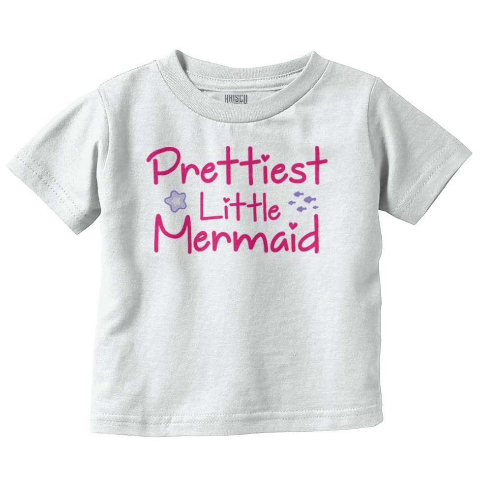 Prettiest Little Mermaid Infant Toddler T Shirt-Direct To Garment Print-Brisco Baby