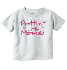 Prettiest Little Mermaid Infant Toddler T Shirt-Direct To Garment Print-Brisco Baby