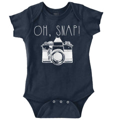 Oh Snap Camera Romper Bodysuit-Direct To Garment Print-Brisco Baby