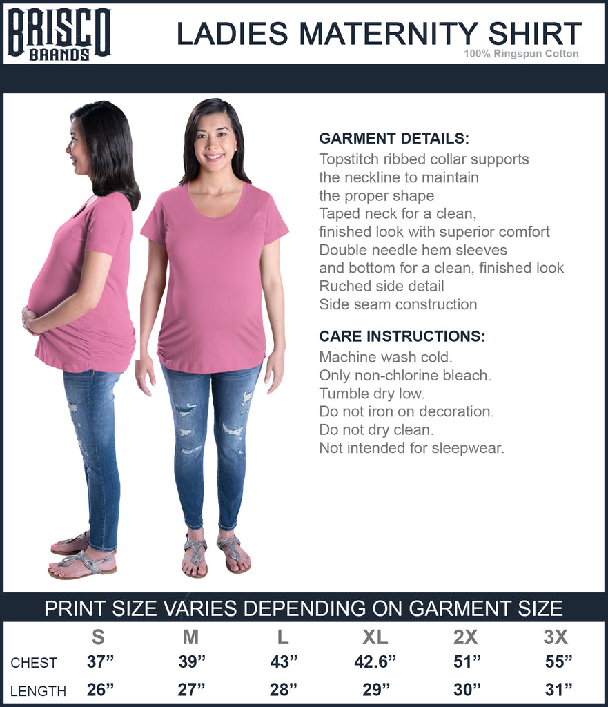Bake At 98.6 Degrees For 40 Weeks Maternity T-Shirt-Direct To Garment Print-Brisco Baby