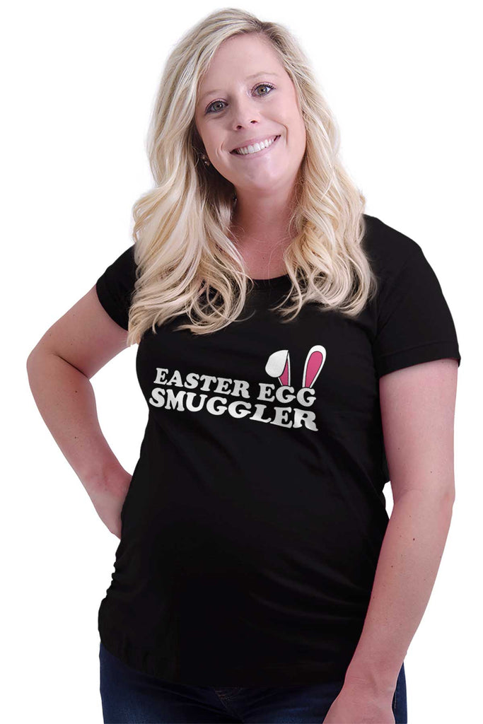 Easter Egg Smuggler Maternity T-Shirt-Direct To Garment Print-Brisco Baby