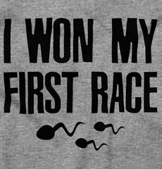 Won The Race Romper Bodysuit-Direct To Garment Print-Brisco Baby