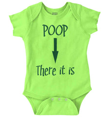Poop There It Is Romper Bodysuit-Direct To Garment Print-Brisco Baby