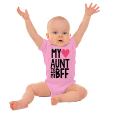 Aunt Is My BFF Romper Bodysuit-Direct To Garment Print-Brisco Baby