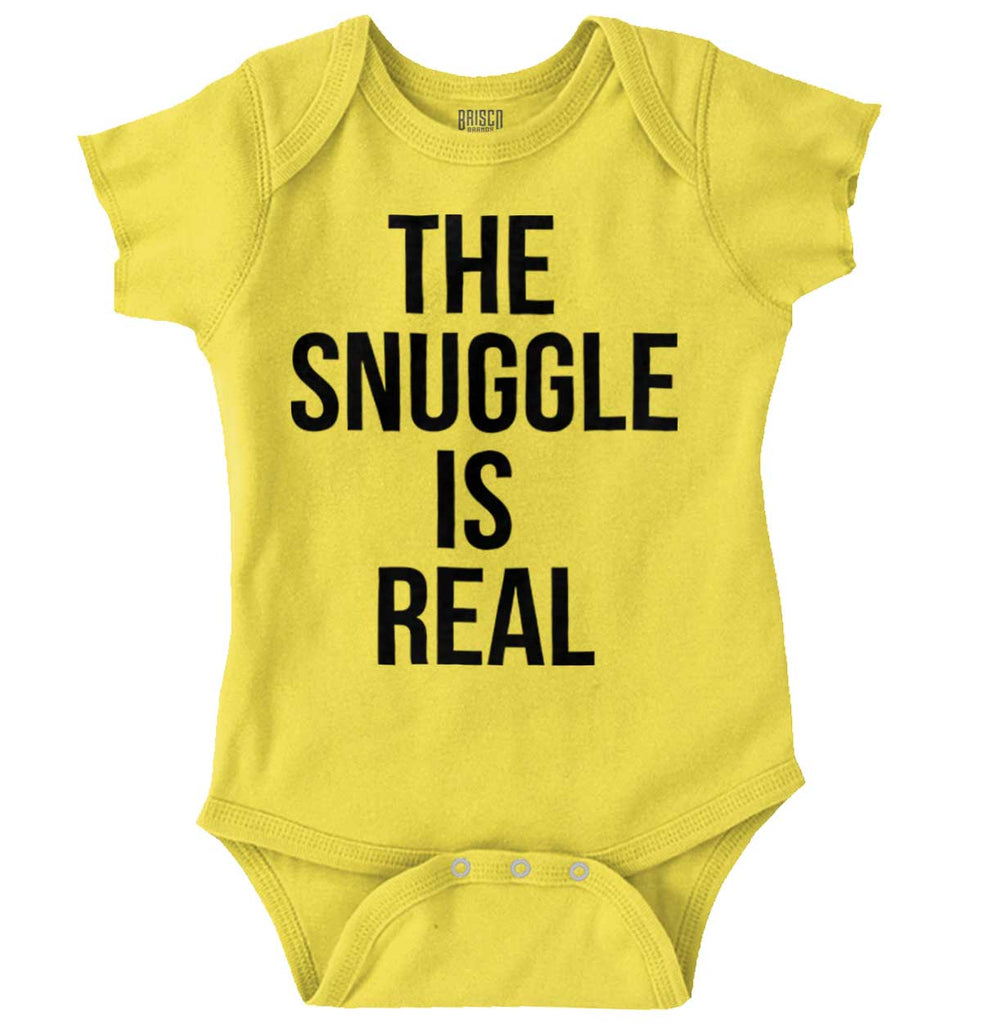 The Snuggle Is Real Romper Bodysuit-Direct To Garment Print-Brisco Baby