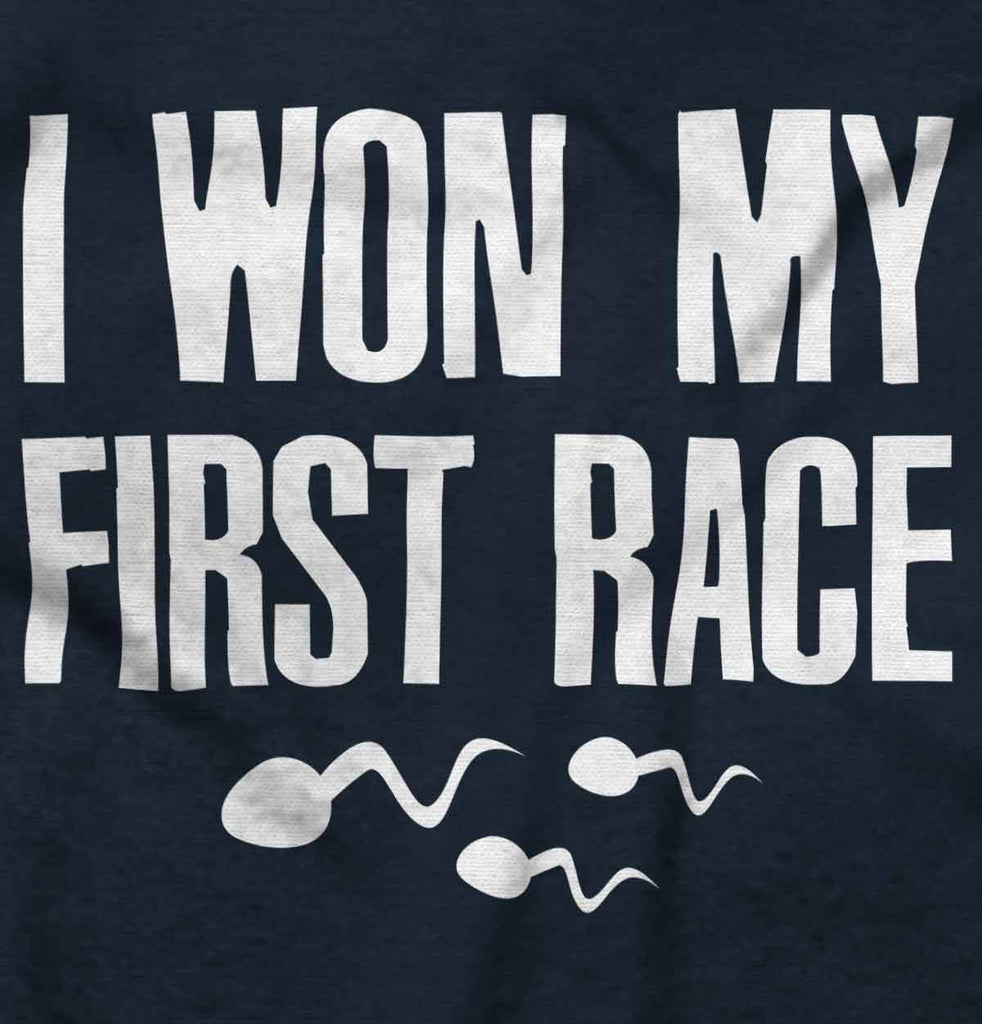 Won The Race Ringer Romper Bodysuit-Direct To Garment Print-Brisco Baby