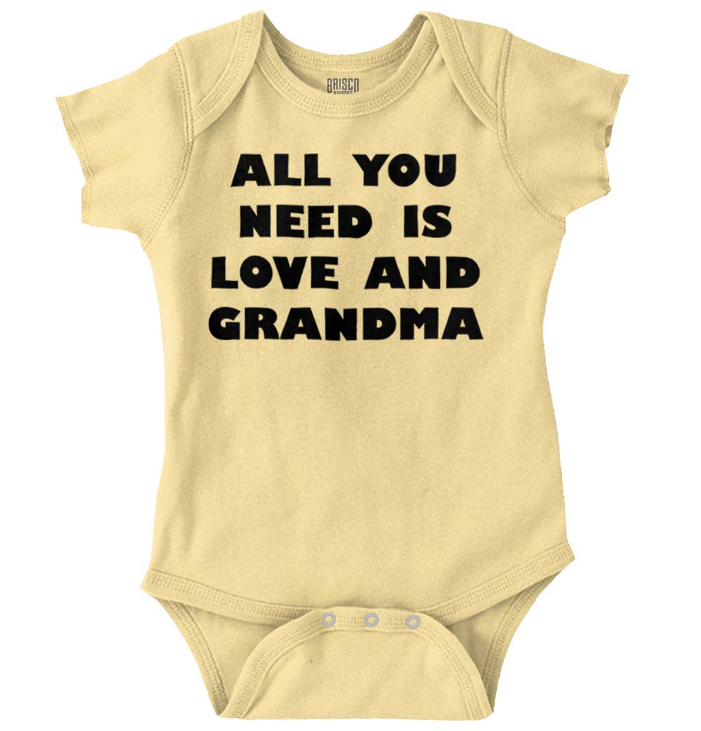 All You Need Is Love And Grandma Romper Bodysuit-Direct To Garment Print-Brisco Baby